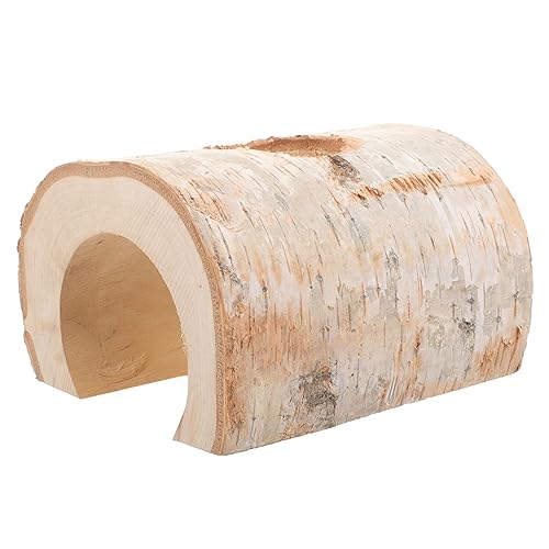 BELLIFFY Hamsterbaumtunnel Hamsterspielzeug Versteck Im Hamsterbaum Hamster-verstecktunnel Kleintierkäfig Chinchilla-Spielzeug Hamstertunnel Hamster Verstecken Spielzeug Hamsterrohr Hölzern von BELLIFFY