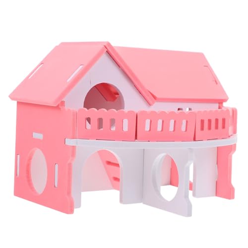 BELLIFFY Hamsternest Hamster Schlafhaus Schlafnest für Hamster Rattenhamster Hausbett hamsterhaus Hamster Spielzeug Spielzeuge Haustiernest aus Kunststoff kleines Haustierhaus Plastik Rosa von BELLIFFY