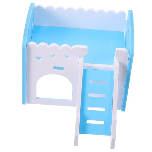 BELLIFFY Hamsternest hamsterhaus versteck Hasenspielzeug Hamsterhaus für den Haushalt Hamstervilla Hamster Spielzeug hamsterspielzeug Hamsterkäfig Rattenhaus Käfig Hamsterhaus PVC Sky-Blue von BELLIFFY