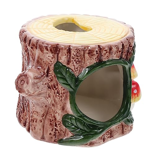 BELLIFFY Hamsternest haustierbett pet Bed Hamster-Schlafplatz Hamster-Zufluchtsort petbett Zubehör für Eidechsentanks kleines Hamsterhaus Gecko kleines Haustierhaus Rattennest Keramik Green von BELLIFFY