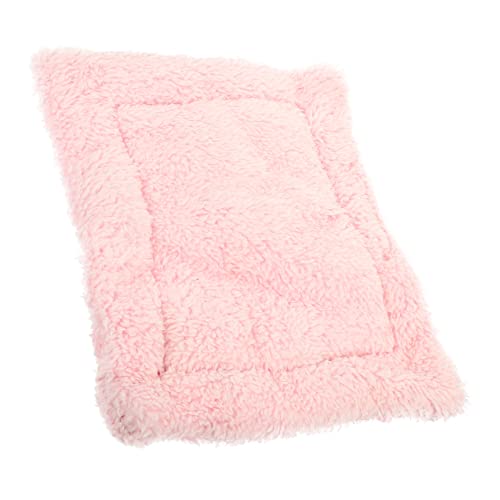 BELLIFFY Hamsterstreu hamsterbett pet Heating pad Tier Schlafpolster Hamsternest Meerschweinchen Plüschbett Haustier-Schlafbett warmes Haustiersofa Ruhebetten für Haustiere Sherpa Rosa von BELLIFFY