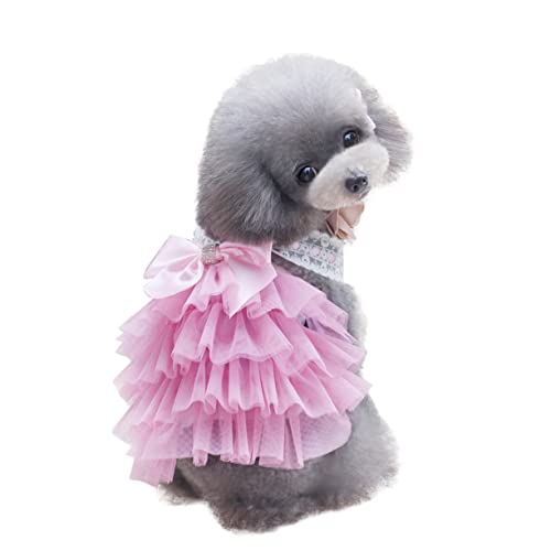 BELLIFFY Haustier Hunderock Haustier Hunde Tutu Kleid Haustier Kleidung Haustier Hunde Kleid Haustier Bowknot Kleid von BELLIFFY