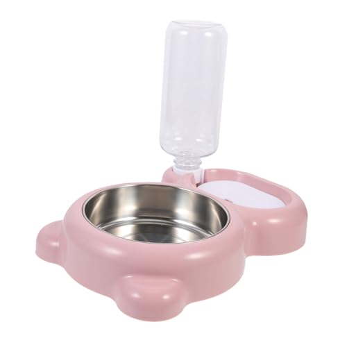 BELLIFFY Haustier Katzennapf Lebensmittelspender Automatischer Futterspender für Katzen Boden katzennapf pet Feeder pet Food Container cat Bowl Hundenapf Futterautomat für Haustiere pp Rosa von BELLIFFY