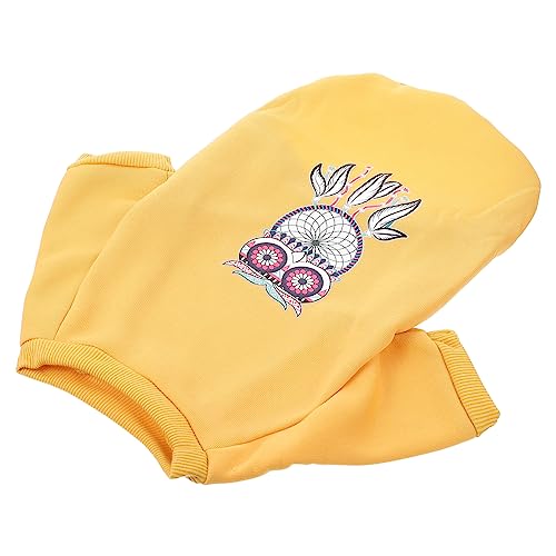 BELLIFFY Haustier-Pullover Winterjacke Hundepullover für kleine Hunde Warmer Hund warmes Hundeshirt hundemantel Dog Raincoat Haustier-Hundekleidung Haustier-Partykostüm Polyester Yellow von BELLIFFY