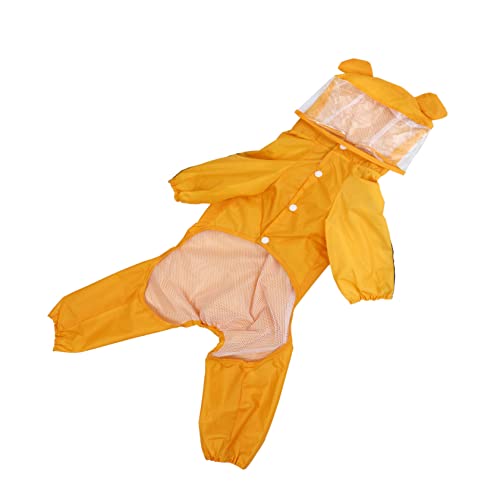 BELLIFFY Haustier Regenmantel Hunde Regenmantel wasserdichte Regenjacke Für Haustiere Mit Kapuze Haustier Regenjacke Heimtierbedarf Outdoor Hundeponcho Körperschutz wasserdichte von BELLIFFY