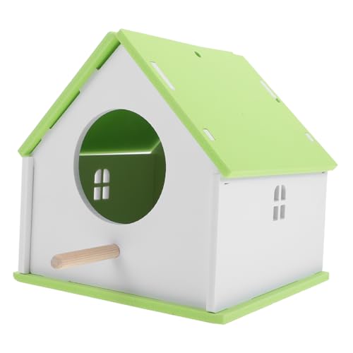 BELLIFFY Haustier Vogelnest Hausvogelnest Vogelhaus Dekor Vogelkabine Hängender Vogelschutz Vogelhaus-dekor Zubehör Für Vogelhäuser Zubehör Für Vögel Im Freien Haustier-vogelhaus Green PVC von BELLIFFY