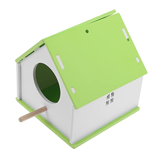 BELLIFFY Haustier Vogelnest Zubehör für Vögel im Freien Gartenbaum Vogelhaus Vogelrastplatz vogelfutterspender vogelfutterhäuschen Papagei Vogelnest Futterhäuschen für Vögel PVC Light Green von BELLIFFY