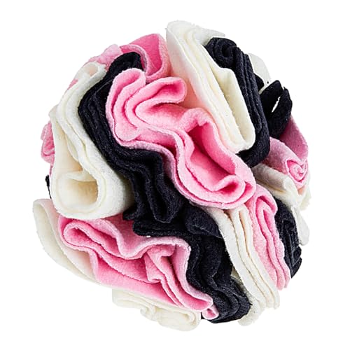 BELLIFFY Haustier riechende Glühbirne Spielzeug für Tiere Hündchenspielzeug Puzzle-Spielzeug Hunde schnüffelball Dog Toy Leckfutterspielzeug für Haustiere Heimtierbedarf Polarfleece Rosa von BELLIFFY