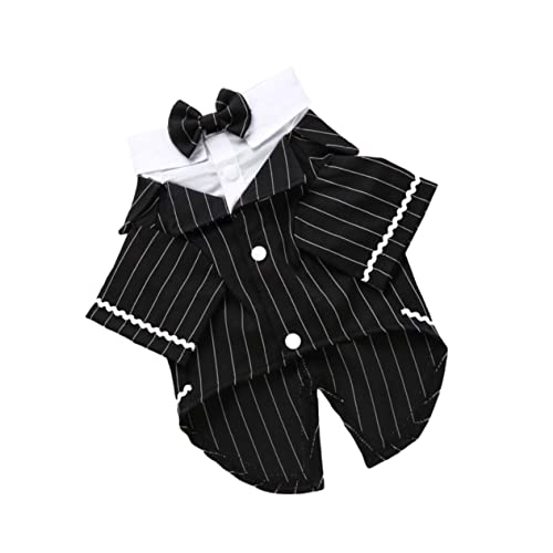 BELLIFFY Haustierbekleidung Welpenkleidung Welpen-Shirts formelles kostü für Hunde Hund Prinz Hochzeit Fliege Anzug Krawatte hundemantel Dog Raincoat Anzug mit Fliege für Haustiere von BELLIFFY