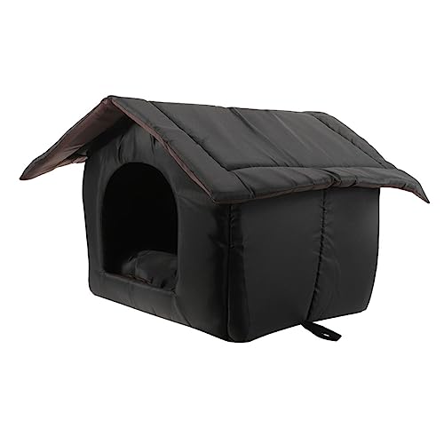 BELLIFFY Haustierbett haustierzelt pet Teepee Outdoor-Katzenhaus wetterfest Hunde gemütliche Höhle Zwinger Katzenhäuser für Freigängerkatzen Schlafplatz für Haustiere Kätzchen Katzennest von BELLIFFY