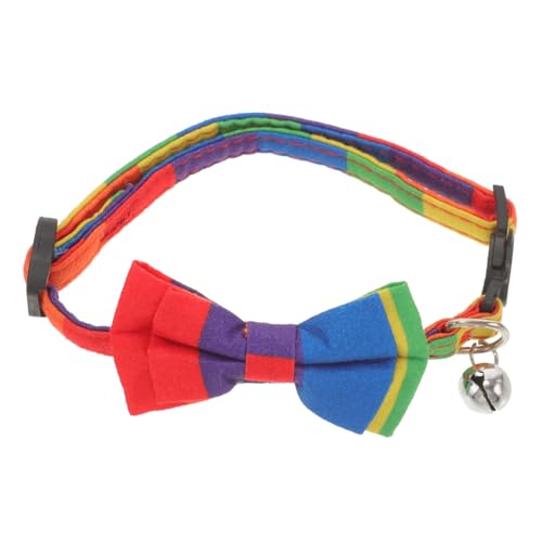 BELLIFFY Individuelles Hundehalsband Regenbogen Fliege Haustier - und Hundehalsband Halskette Hundepflege Schleifen für Leichtes verstellbares Haustier-Schleifenhalsband von BELLIFFY