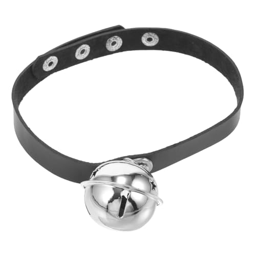 BELLIFFY Haustierhalsband Tragbares Hundehalsband Katzenhalsband Schal Glockenhalsbänder Für Hunde Hund Glocke Halsband Welpenhalsbänder Für Kleine Welpen Mädchen Welpenhalsband Black Pu von BELLIFFY