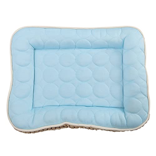 BELLIFFY Haustiermatte Kühldecke Für Haustiere Pads Für Hunde Hundebett Haustierbett Hundekissen Kühlbetten Für Hunde Sommerkissen Für Katzen Kühlmatte Für Katzen Hundefrost Blue Baumwolle von BELLIFFY