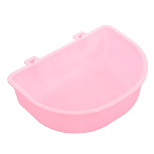 BELLIFFY Haustiernapf Schüssel für Haustiere Käfigschalen Futternapf für Haustiere Kleiner Hundenapf pet Supplies pet Food Container Fressnäpfe Katze praktischer Katzennapf Plastik Rosa von BELLIFFY