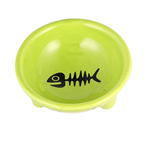 BELLIFFY Haustiernapf pet Supplies Dog Bowl bowlenschüssel schüssel Keramik cat Bowl Katzenfutter Essen Futternapfständer Katzennäpfe Futternapf für Haustiere Futternapf für Hunde Green von BELLIFFY