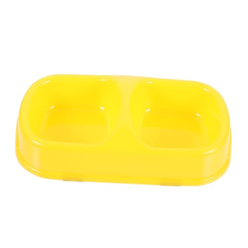 BELLIFFY Haustiernapf pet Supplies pet Bowl dekofenster näpfe Katzen cat Bowl Hundenäpfe hundefutter Gericht Katzenfutter Katzengericht Haustierfutterhalter Hund wassernapf Plastik Yellow von BELLIFFY