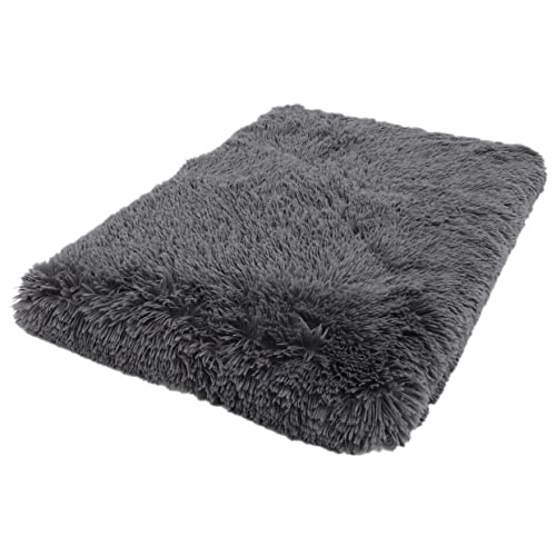 BELLIFFY Haustierstreu Hundenestmatten hundecouch Abdeckung Bequeme Welpenmatte Hundebettbezug Animal Polster pet Bed Dog Pads warme Katzenmatte Schlafunterlage für Welpen Flanell Dark Grey von BELLIFFY