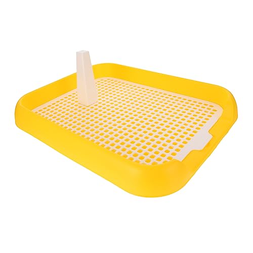 BELLIFFY Haustiertoilette Hündchen Welpen-PIPI-Pad-Halter Mesh-Hundetoilette Bad Bodenhocker hundetoilette für drinnen hundetoiletten Mesh-Toilette für Haustiere Indoor-Hundetöpfe pp Yellow von BELLIFFY