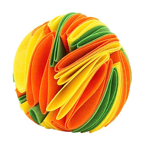 BELLIFFY Hundeschnüffelball Spielzeug für große Hunde Hundefuttermatte Puzzle-Spielzeug für Hunde Dog chew Toy hundekauspielzeuge Beißspielzeug für Hunde Kauspielzeug für Hunde Filzstoff von BELLIFFY