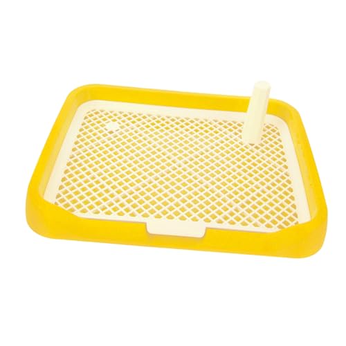 BELLIFFY Hundetoilette Bettpfanne Für Haustiere Mülleimer Trainingstablett Für Welpen Hundetopf Tablett Welpen Innentoilette Verdickte Welpentoilette Haustierkäfig Bettpfanne Yellow Plastik von BELLIFFY