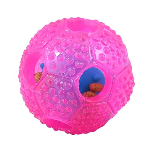 BELLIFFY Interaktiver Snackball Für Hunde Gummiball Zur Futterverteilung Langlebig Und Kauoptimal Ideal Für Spielerisches Lernen Pink von BELLIFFY