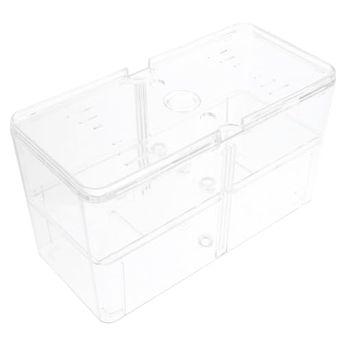 BELLIFFY Kasten Betta-Box Blinde Kästen Tank Zubehör Für Aquarien Bausatz Fischnetz Inkubator Kiste Aquarienteiler Aquariumheizung Skimmer Für Fischbecken Schraffur Panzer Transparent Abs von BELLIFFY