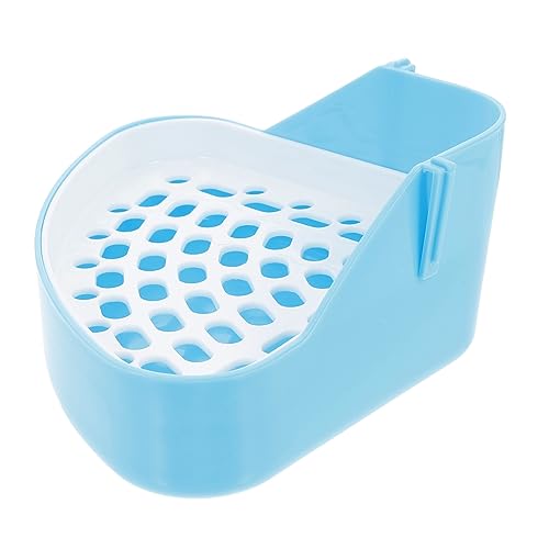 BELLIFFY Kasten Haustier Urinal Töpfchen Tierstreu Kaninchentoilette Kaninchen-eckklo Mini-Hasen Häschen Toilette Heimtierbedarf Kaninchentöpfchen-ecktoilette Kaninchenstreu Abs Blue von BELLIFFY