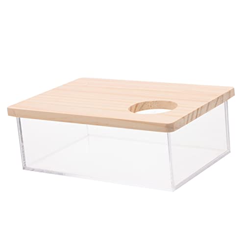 BELLIFFY Kasten Sandkasten Für Hamster Sandbad Für Hamster Strandsandschaufel Klarer Behälter Waschen Hamsterversteck Meerschweinchen-käfigmatte Klare Wanne Rattenbetten Kühlung Stall Acryl von BELLIFFY