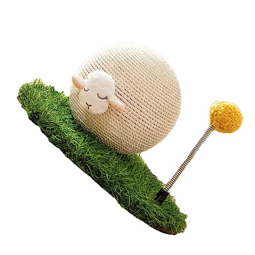 BELLIFFY Katze Fangball Kratzbaum Für Katzen Katzenkratzer Aus Pappe Katzenkratzbrett Katze Spielt Ball Kratzbaum Für Kätzchennägel Kätzchen-aktivitätspost Katzenhaus Karton Katzenpost Holz von BELLIFFY