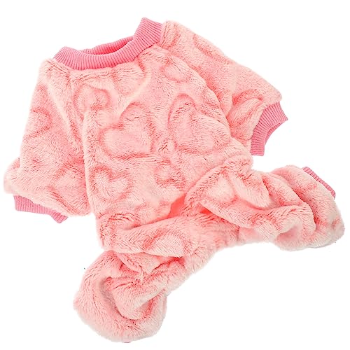 BELLIFFY Katze Hund Kleidung hundemantel Dog Raincoat Dog Sweater Dog Clothes kleine Hundepullover Hund Haustier Pullover Kleidung für Kätzchen Hundekleidung für kleine Hunde Flanell Rosa von BELLIFFY