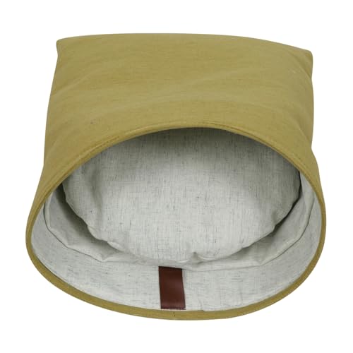 BELLIFFY Katze Schlafsack Kätzchen Schlafhöhle Katze Ruheplatz Thermische Haustierhöhle Katzenhausbett Haustier-schlafbett Winterschlafsack Hund Haustierkegelnest Äußere Baumwolle Green von BELLIFFY