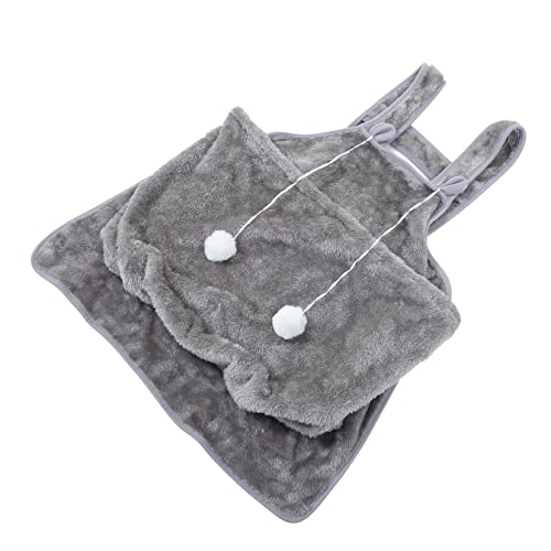 BELLIFFY Katzen Tasche cat Apron pet Tasche catbag atmungsaktive Schlafschürze für Haustiere Katzenpflegetasche Haustier-Haltetasche Katzenschürze aus korallenrotem Vlies Korallenvlies Grey von BELLIFFY