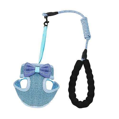 BELLIFFY Katzengeschirr cat Leash cat Harnesses Katzen Fanartikel Leichte Katzenleine Katzen Accessoires Brustgurt für Katzen Brustgurt für Haustiere Katzenhalsband Haustier Geschirr Blue von BELLIFFY