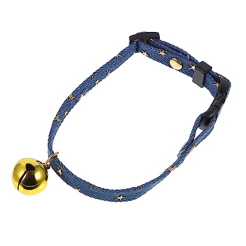 BELLIFFY Katzenhalsband Abreißbares Hundehalsband Katze Krawatte Glocke Hund Schleife Halsband Hundehalsband Mit Schnellverschluss Katze Krawatten Kätzchenkatzenkrawatte Golden Stoff von BELLIFFY