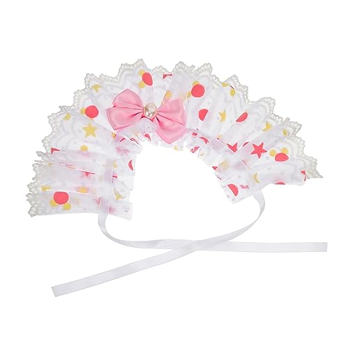 BELLIFFY Katzenhalsband Pet-Spitze-hochzeitskragen Halsband Mit Schleife Für Haustiere Haustierhalsband Aus Spitze Hunde Speichel Handtuch Spitze Haustier Hund Katze Halsband Rosa Polyester von BELLIFFY