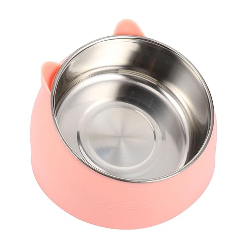 BELLIFFY Katzennapf aus Edelstahl Hundenäpfe Kleiner Hund Hundegeschirr für kleine Hunde katzenfutter pet Supplies Katzennäpfe Futterspender für Katzen Haustiernapf aus Edelstahl Rosa von BELLIFFY