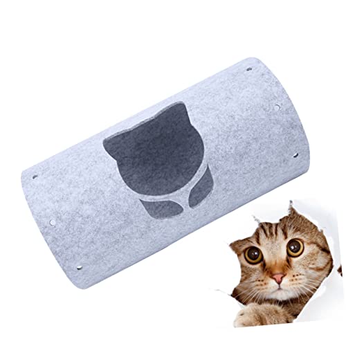 BELLIFFY Katzenspielzeug katzenmatte unterlage katzennapf katzenzubehöhr cat Toy Kratzfester Katzentunnel kleines Hundespielzeug Spielzeug für Haustiere Tunnelspielzeug für Katzen Grey von BELLIFFY