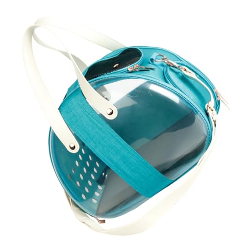 BELLIFFY Outdoor-Katzentasche Katzenreisetasche einfache Katzentasche bequemes Material tragbarer Katzentransporter Blau von BELLIFFY