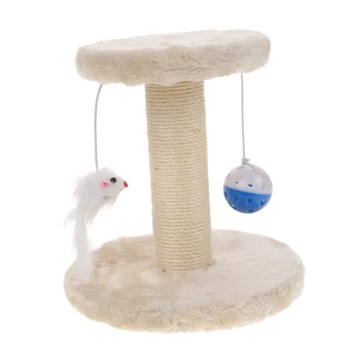 BELLIFFY Kratzbaum für Katzen dekorativer Katzenkratzer entzückender Katzenkratzbaum Katzenbedarf katzenmöbel cat Furniture Kratzbäume für Wohnungskatzen Bequemer Katzenkratzer ， Beige von BELLIFFY