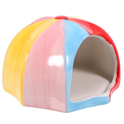 BELLIFFY Hamster Keramik Nest Kühlung Hamster Einzigartige Form Zelt Pet Supplies Bequeme Ruhe von BELLIFFY