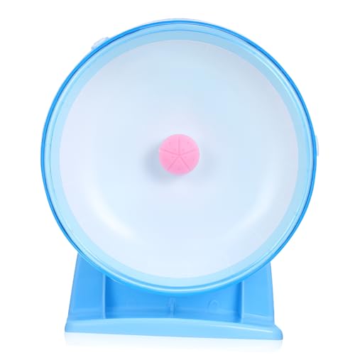 BELLIFFY Laufrad Für Hamster Rennmaus Haustier Rattenrad Zuckersegelrad Mit Rad Hamster Läuft Einstellbar Schweinerad Untertasse Meerschweinchen Übung Babyspielzeug Spielzeuge Blue PVC von BELLIFFY