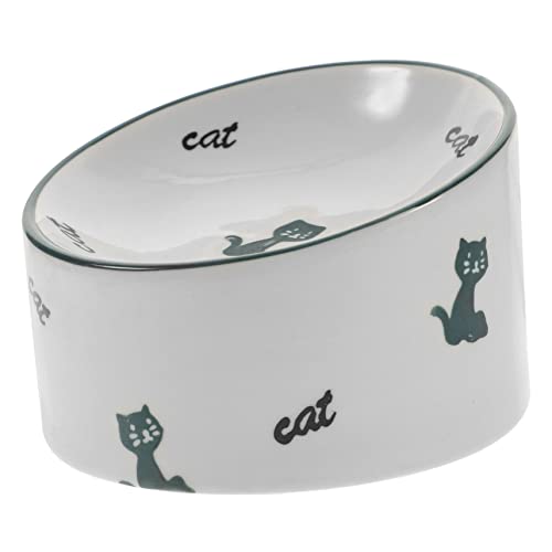 BELLIFFY Neigbarer Katzennapf aus Keramik Hundenapf Futterstation für Hunde Nackenschutz Haustiernapf Welpenzubehör pet Bowl katzenfutter schüssel Welpenschüssel Hundebedarf Green von BELLIFFY