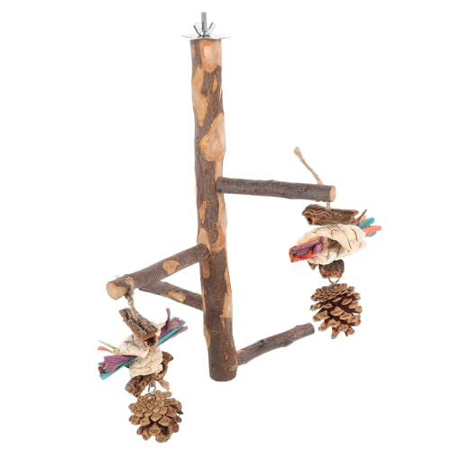 BELLIFFY Papagei Spielzeug Snack spieße vogelgitter Vogelschleifperch für Papageien Interaktives Vogelspielzeug Bird Toys Vogelständer Barsch Vogel stehender Stock Vogel Steht hölzern von BELLIFFY