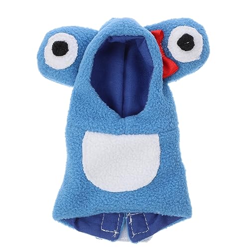 BELLIFFY Papageienkleidung Papagei Fluganzug Haustier Vogel Vogelfluganzug Spielzeug für Neugeborene Karikatur Vogelmode Kleider Papagei-Hoodie Haustier fliegendes Kostüm Korallenvlies Blue von BELLIFFY