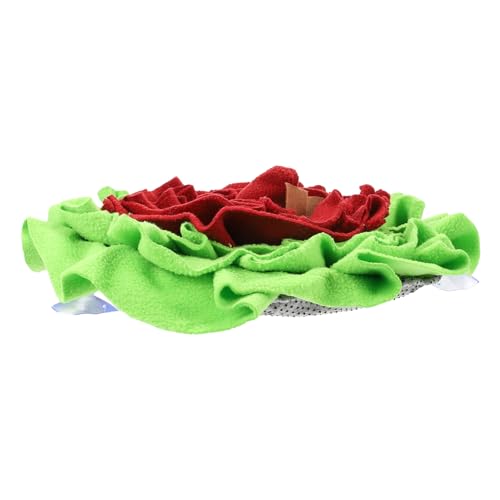 BELLIFFY Dog Slow Feeder Mat Schnüffelpad für Hunde Haustier-Trainingsmatte Rot und Grün Hergestellt aus sicheren Materialien von BELLIFFY