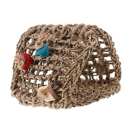 BELLIFFY Rattan-Vogel-Hängematte Spielzeug zur Vogelsuche Vogelfutter-Hängematte hängender Papageienkäfig Vogelnest vogelhaus Bird House Rattan-Papagei-Hängematte Haustier-Vogel-Hängematte von BELLIFFY