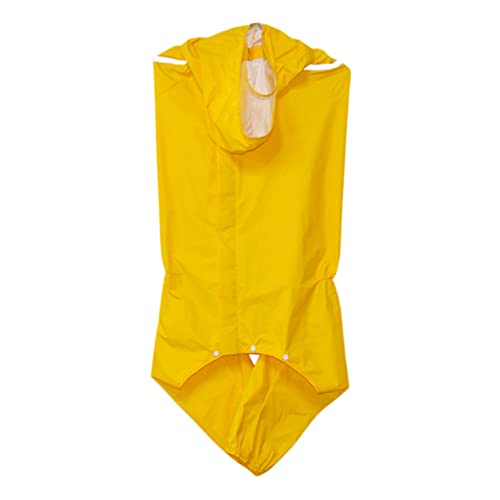 BELLIFFY Regenjacke mit Kapuze für Haustiere hunderegenmantel Regenjacken für Hunde Regenmantel für Hunde Hundemäntel Hundeoverall Regenbekleidung für Hunde Haustier Hund Regenmantel Yellow von BELLIFFY