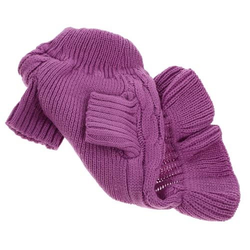 BELLIFFY Rollkragenpullover für Hunde Winterkleidung für Hunde Welpen Pullover Warmhaltende Kleidung für Haustiere kleiner hundepullover entzückender Katzenpullover Welpenpullover Acryl von BELLIFFY