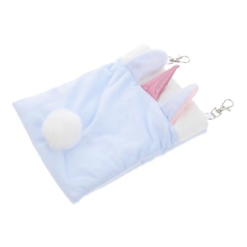 BELLIFFY Schlafsack für Hamster Schlafnest für Hamster für Haustierbetten Tierkäfig Kleintier Schlafsack Hamsternest Kleiner Schlafsack für Haustiere Kleintierbedarf Kristallsamt Blue von BELLIFFY