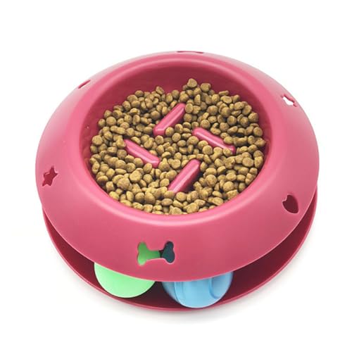 BELLIFFY Slow Feeder für Haustiere Katzennapf kein Verschütten Fun Feed Tierfutternapf stoffball Rolling Ball Katzenfutterschüssel Futterautomat für Haustiere langsame fütterung für Katzen von BELLIFFY